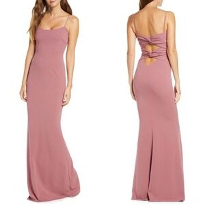 Katie May Forget Me‎ Knot Cutout Column Gown Medium